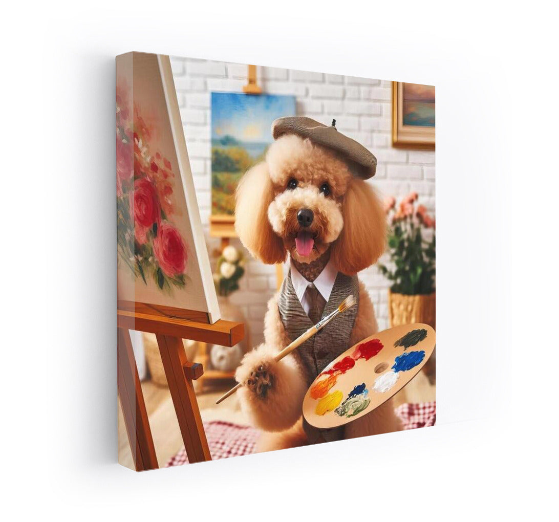 Poodle Artist: Magic on Canvas