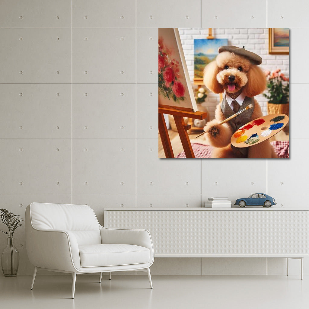 Poodle Artist: Magic on Canvas
