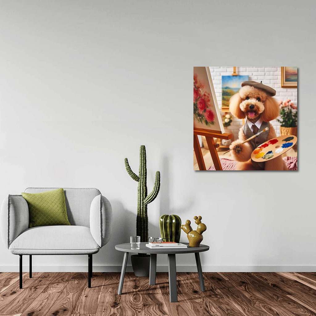 Poodle Artist: Magic on Canvas