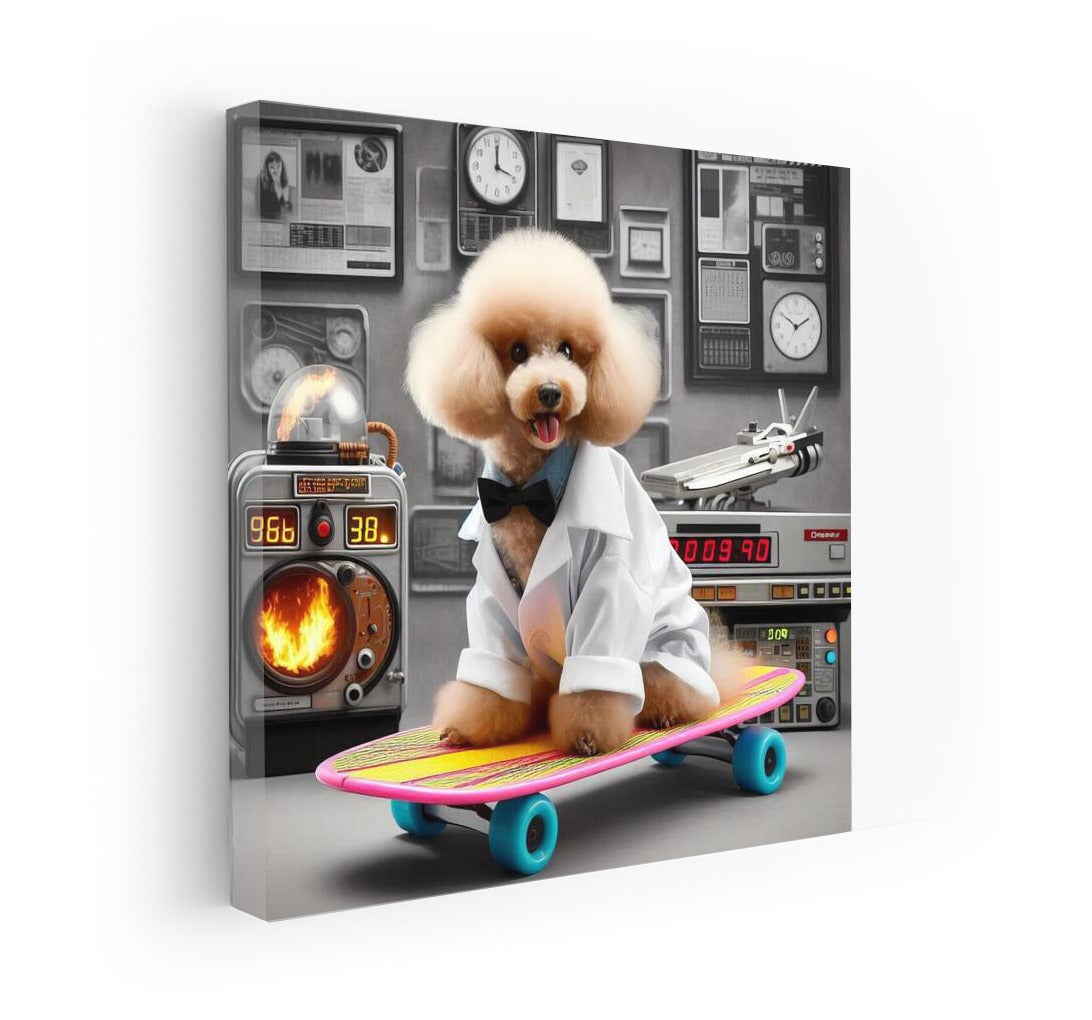 Skateboarder Poodle: Back to the Future Style