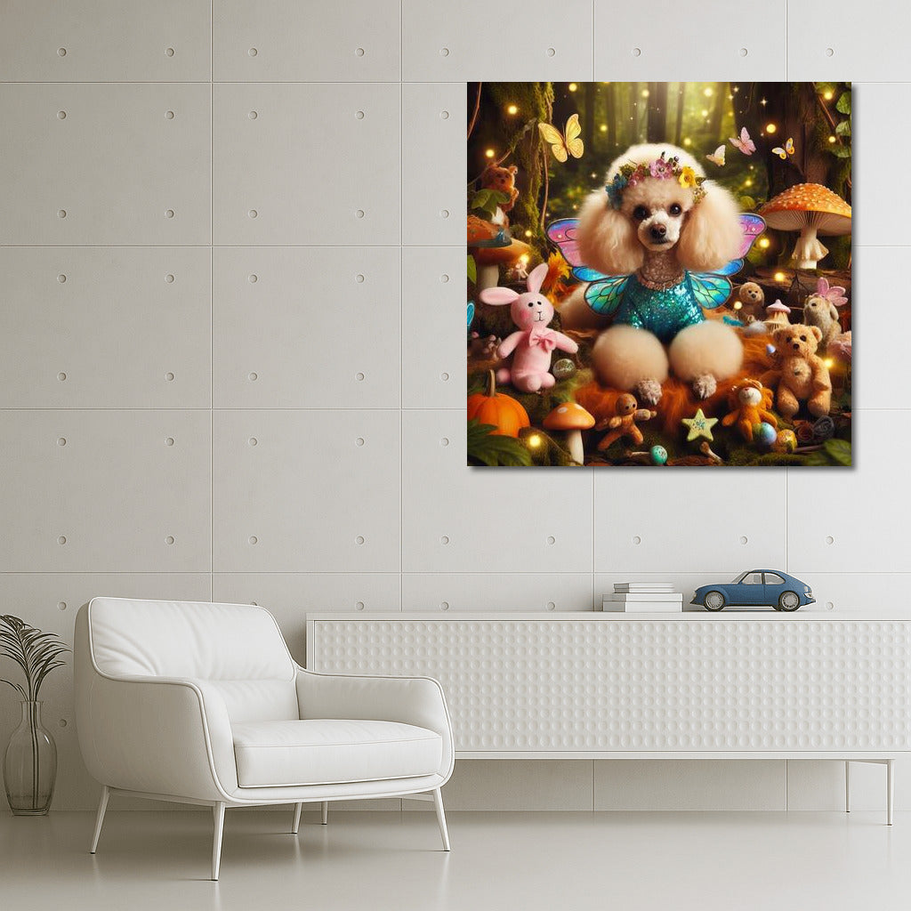 Poodle in the Magic Forest: Fairytale Creatures and Mushrooms