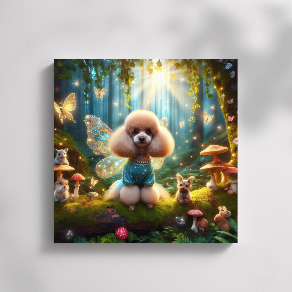Poodle in the Fairytale Forest: The Magical World of Creatures and Mushrooms