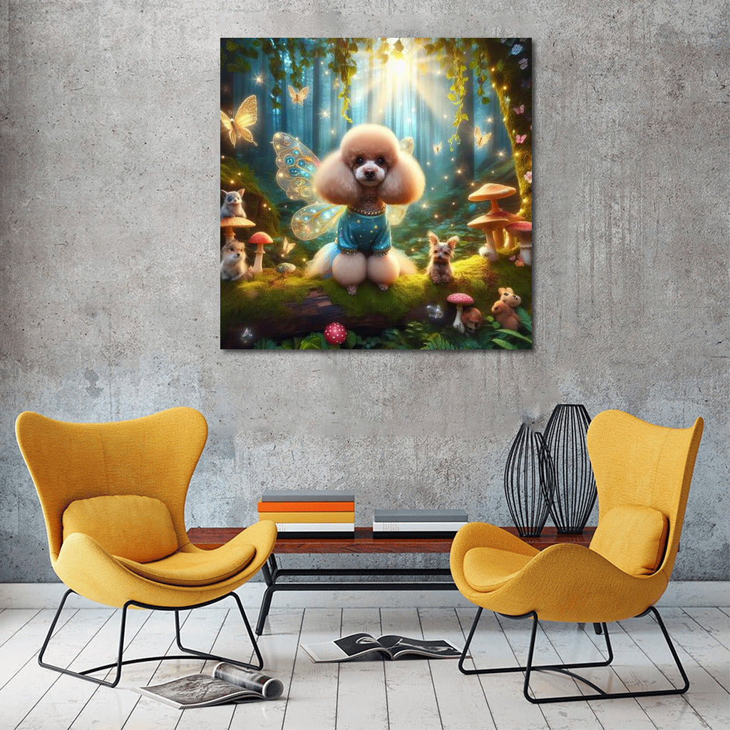 Poodle in the Fairytale Forest: The Magical World of Creatures and Mushrooms