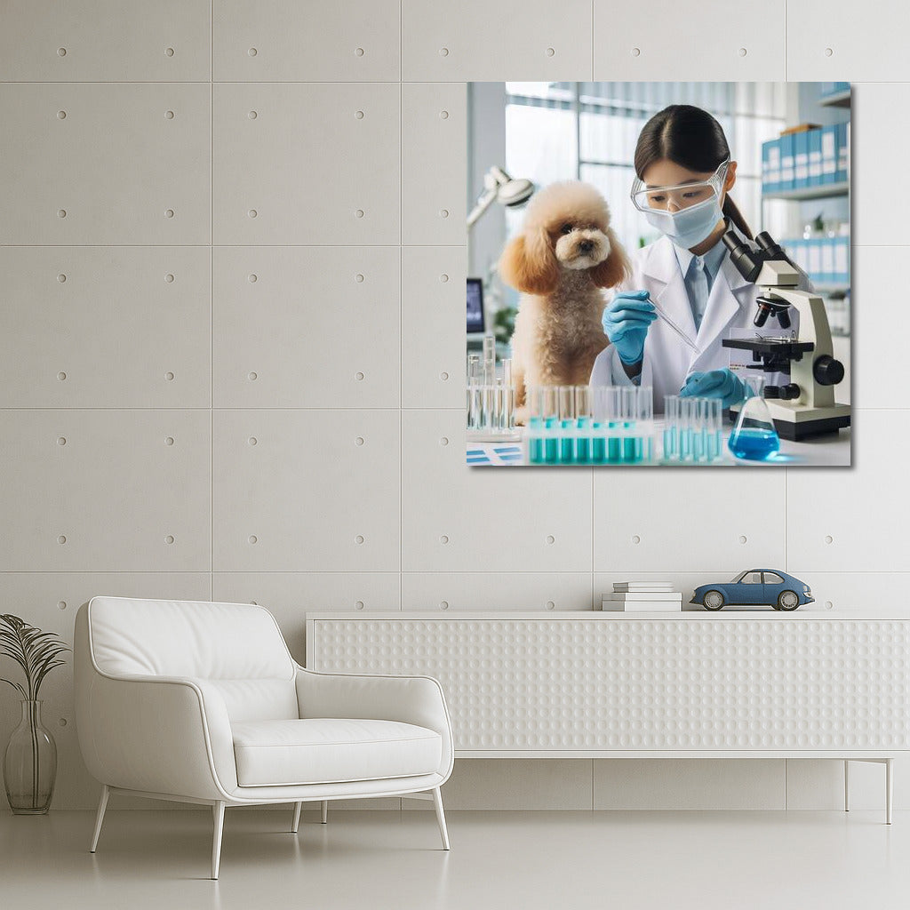 Poodle Scientist in the Lab: Experiment of the Future