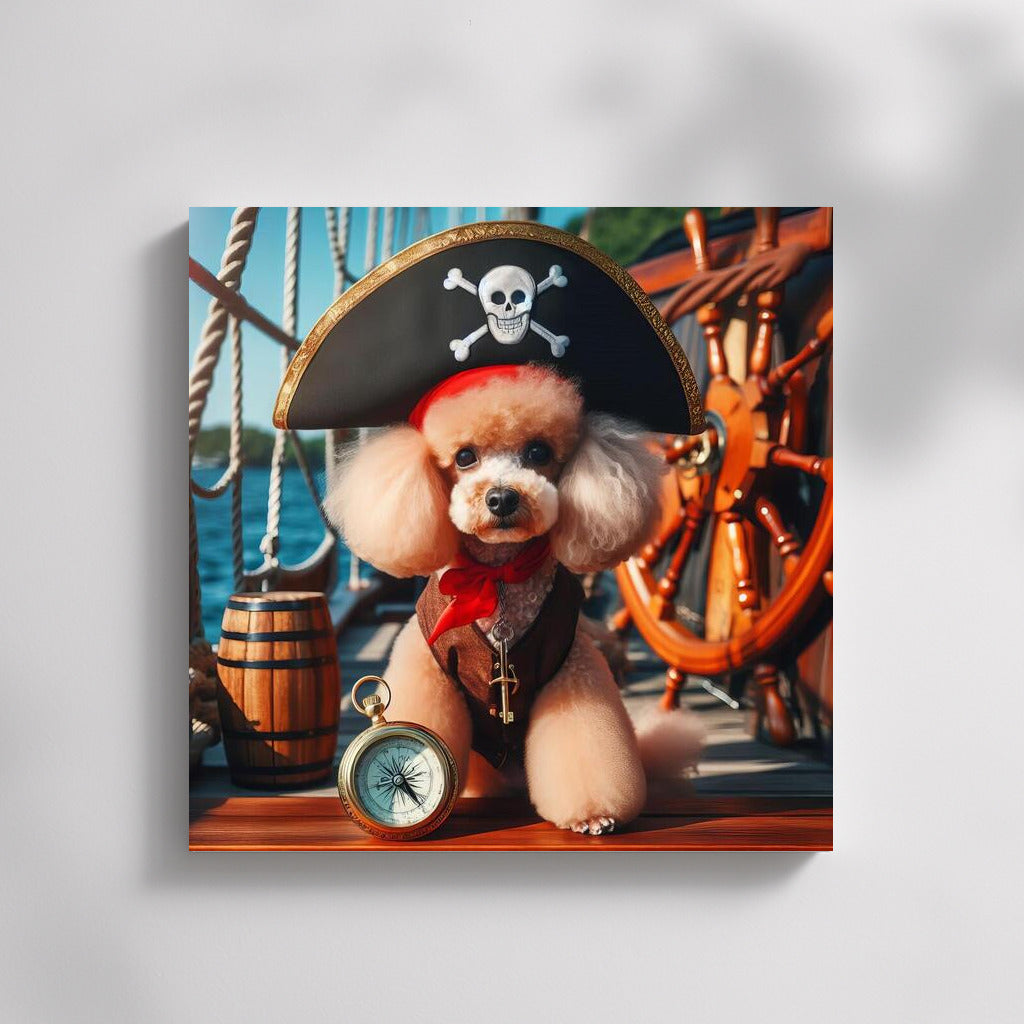 Pirate Poodle: Captain of Sea Adventures with Compass