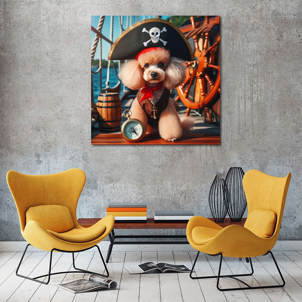Pirate Poodle: Captain of Sea Adventures with Compass
