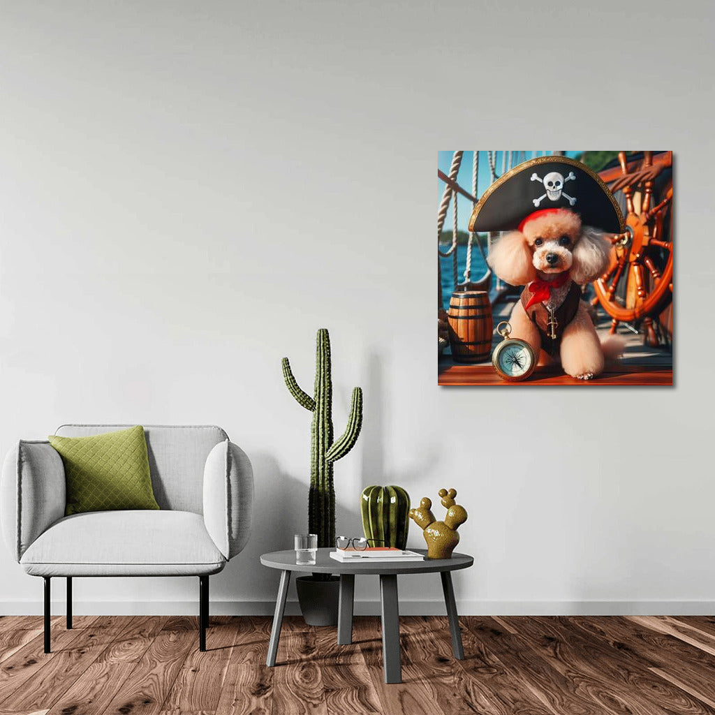 Pirate Poodle: Captain of Sea Adventures with Compass