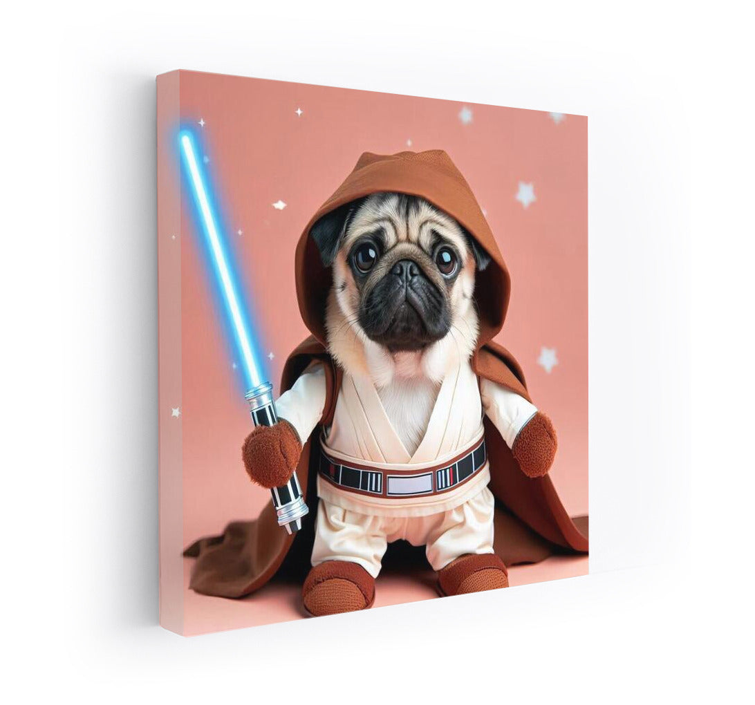 Jedi Pug: Epic Star Wars Lightsaber Battle