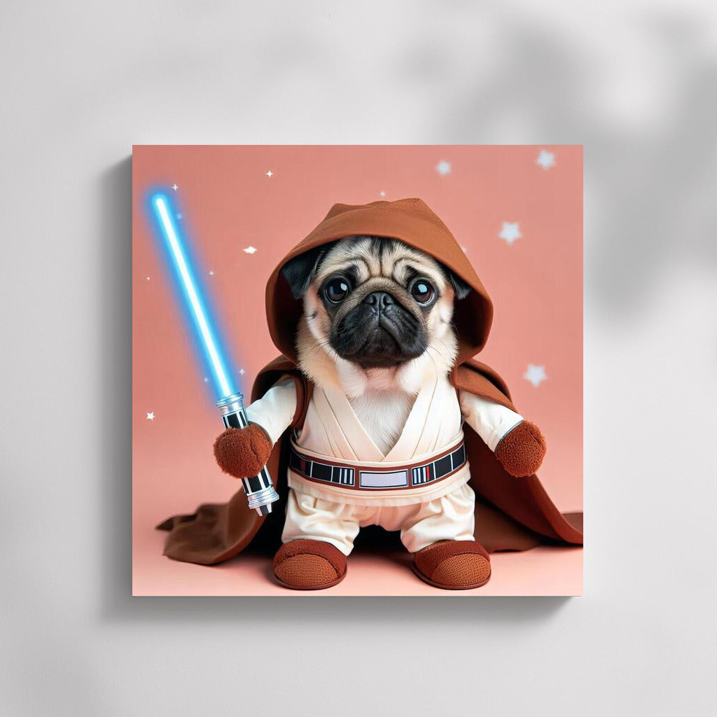 Jedi Pug: Epic Star Wars Lightsaber Battle