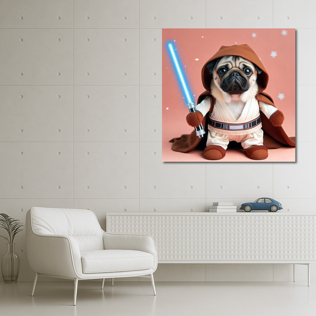 Jedi Pug: Epic Star Wars Lightsaber Battle