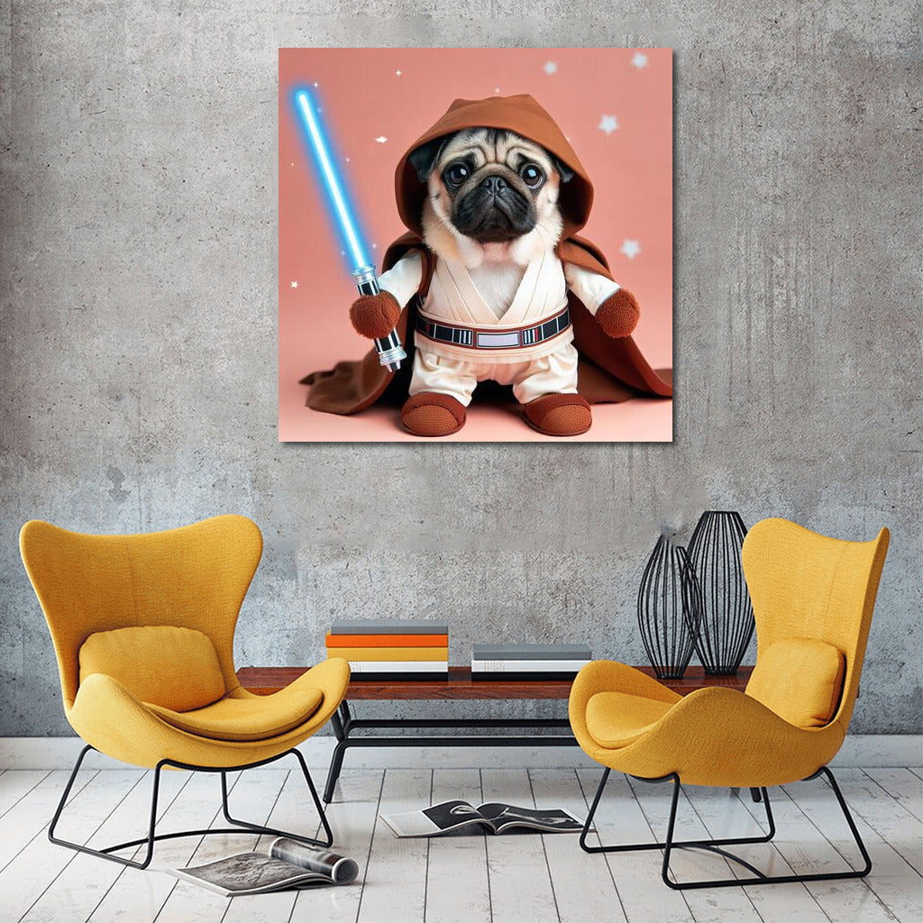 Jedi Pug: Epic Star Wars Lightsaber Battle