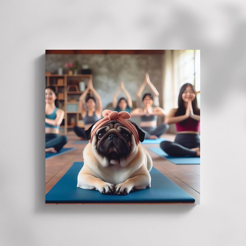 Pug in Yoga Studio: Harmony and Calm on the Mat