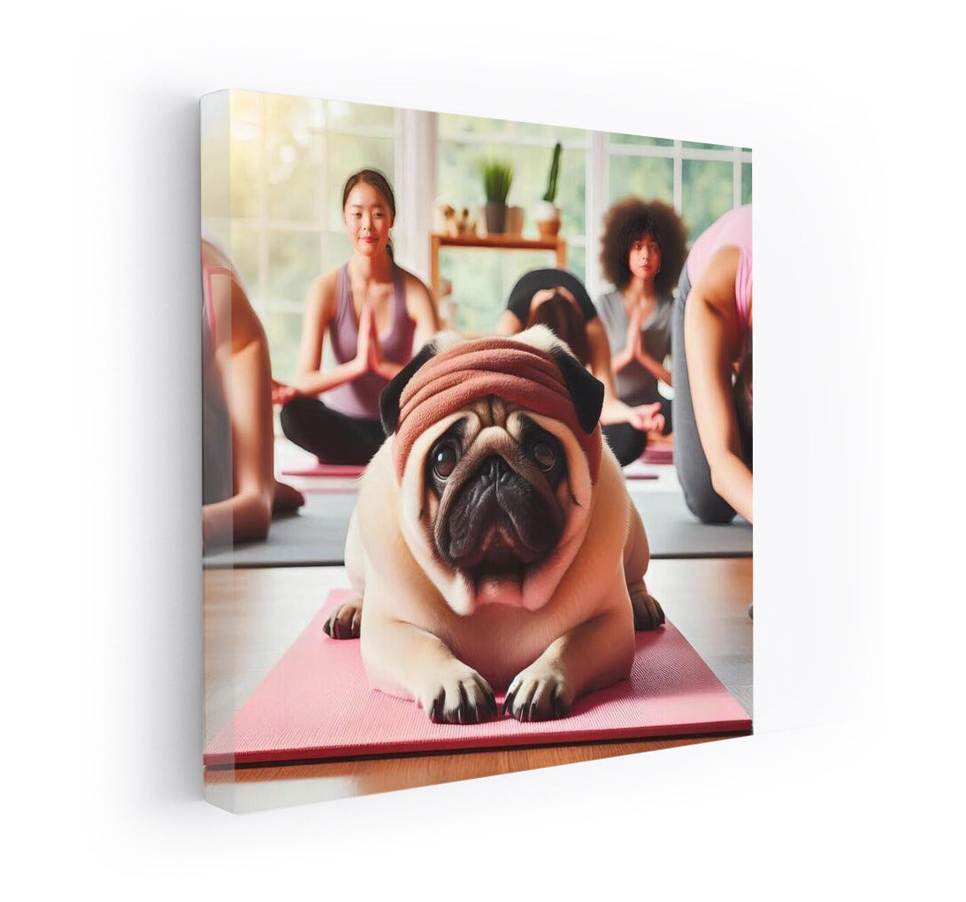 Pug on a Yoga Mat: Comfort and Humor in Your Interior