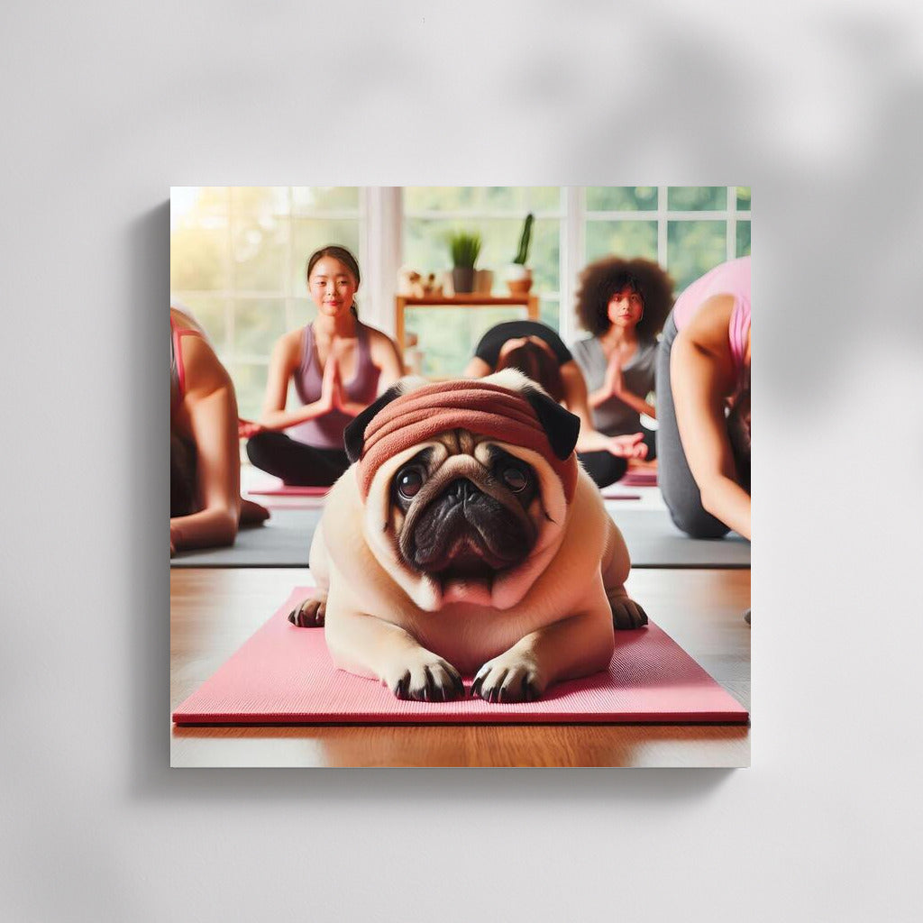 Pug on a Yoga Mat: Comfort and Humor in Your Interior