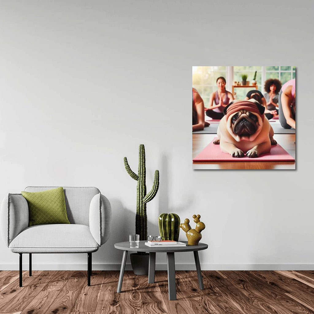 Pug on a Yoga Mat: Comfort and Humor in Your Interior