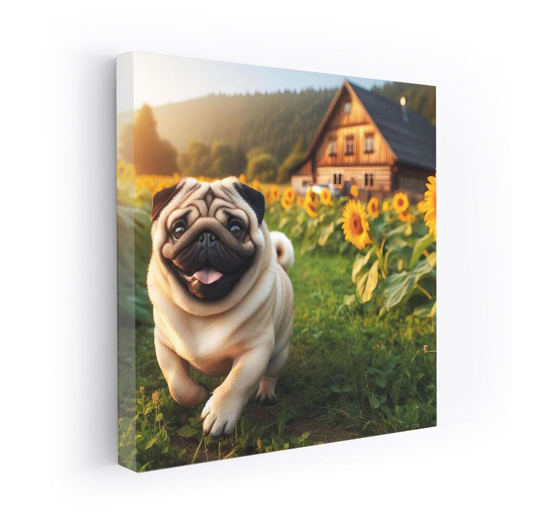 Happy Pug on the Farm: Bright Decor for Your Home