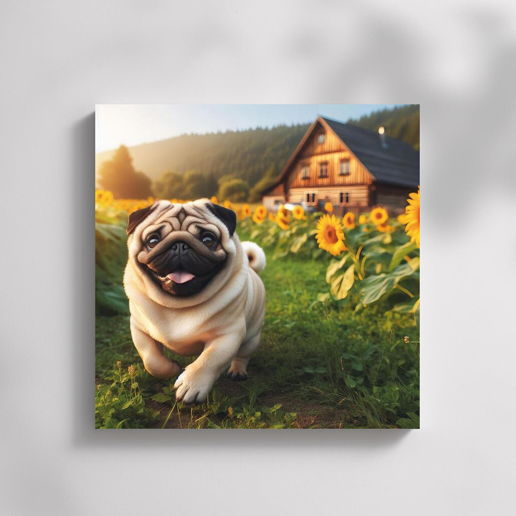Happy Pug on the Farm: Bright Decor for Your Home