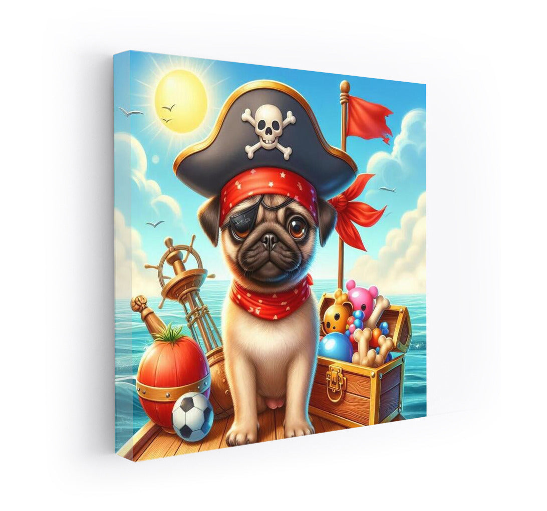 Pug Pirate on the Ocean Waves: Adventures and Humor for Pug Lovers