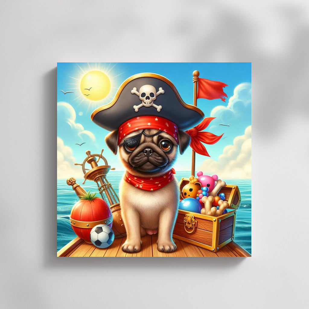 Pug Pirate on the Ocean Waves: Adventures and Humor for Pug Lovers