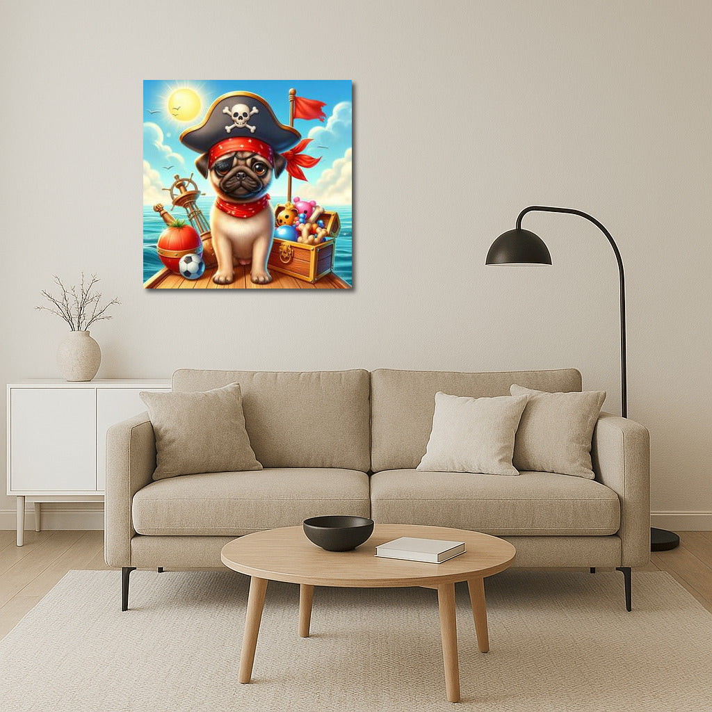 Pug Pirate on the Ocean Waves: Adventures and Humor for Pug Lovers