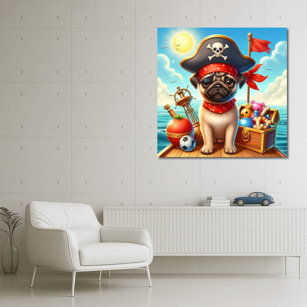 Pug Pirate on the Ocean Waves: Adventures and Humor for Pug Lovers