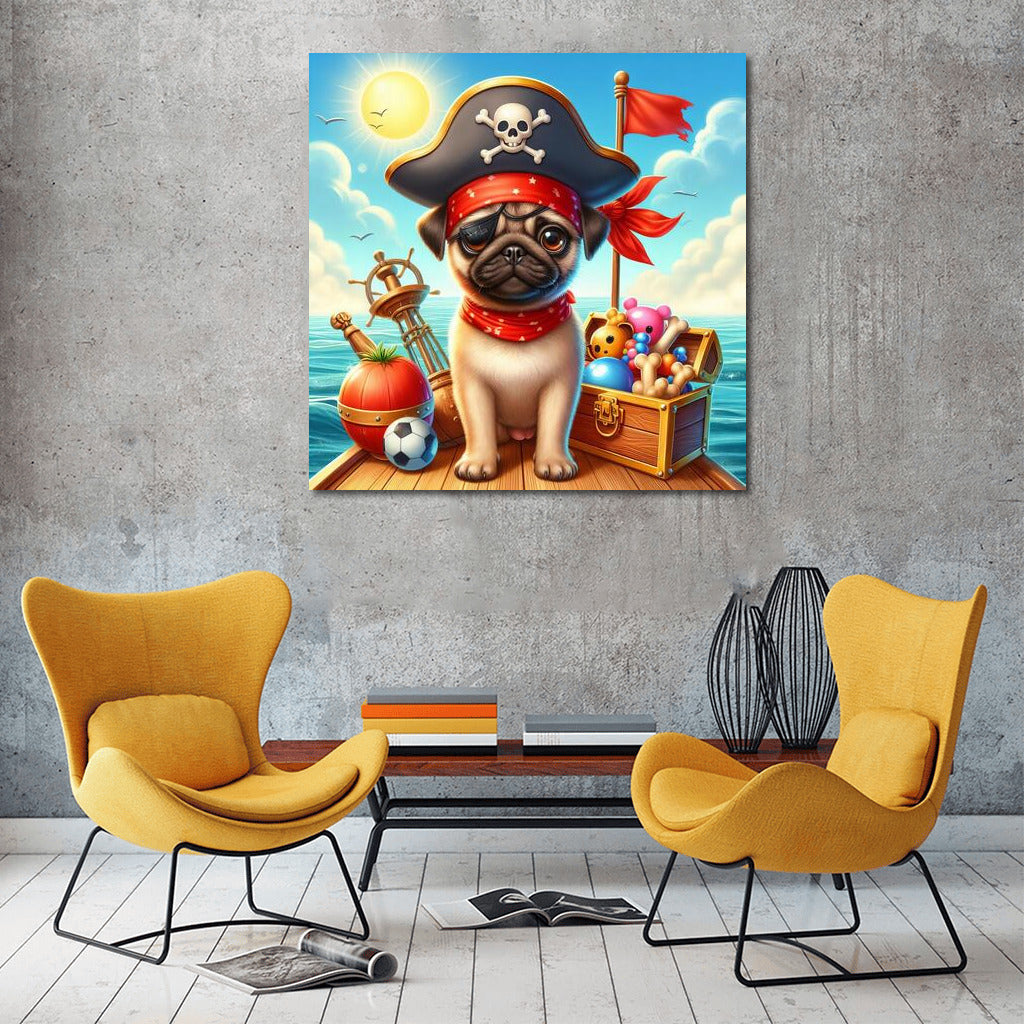 Pug Pirate on the Ocean Waves: Adventures and Humor for Pug Lovers