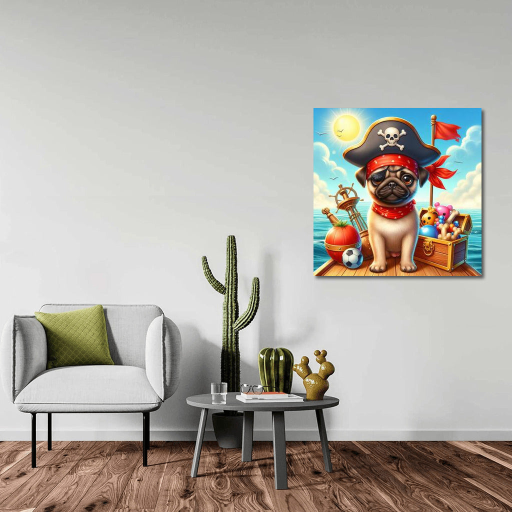 Pug Pirate on the Ocean Waves: Adventures and Humor for Pug Lovers