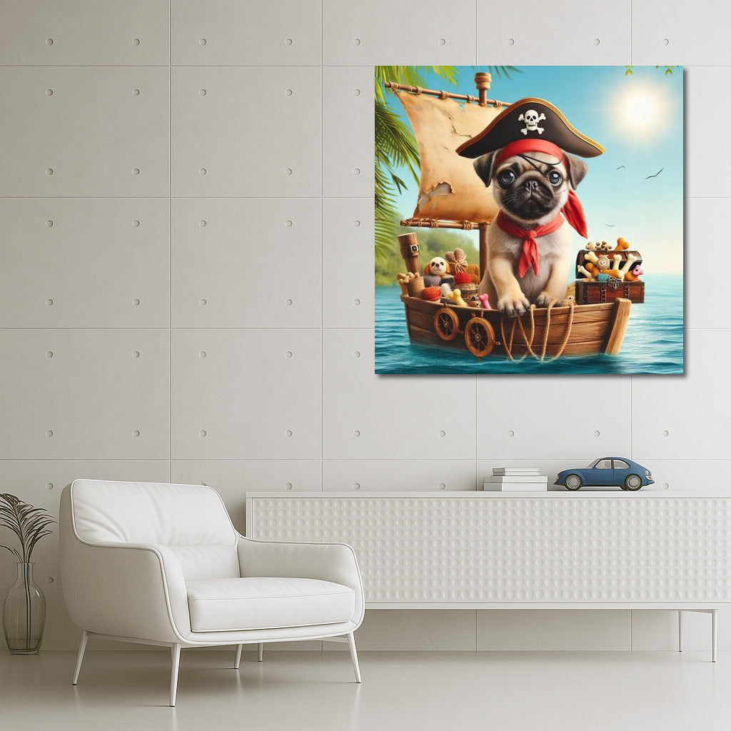 Pirate Pug on a Ship: Adventures and Fun