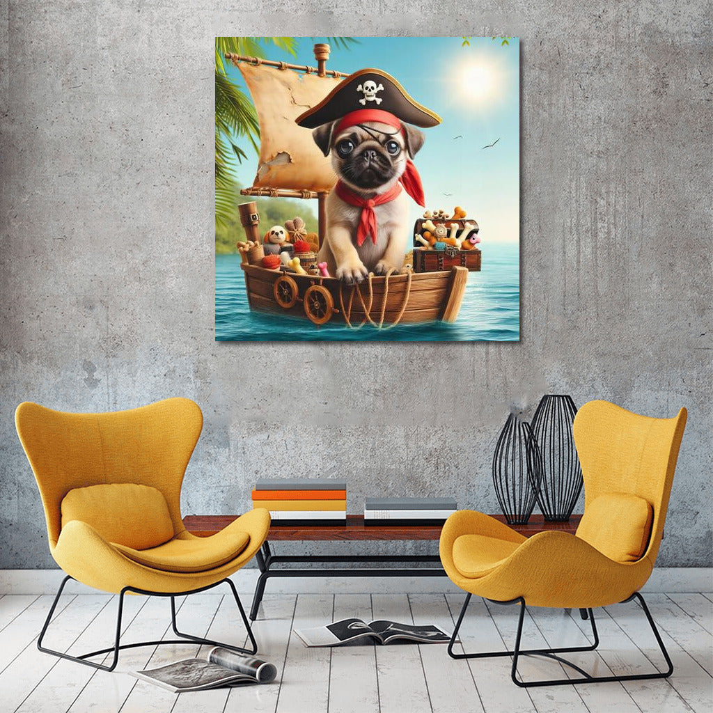 Pirate Pug on a Ship: Adventures and Fun