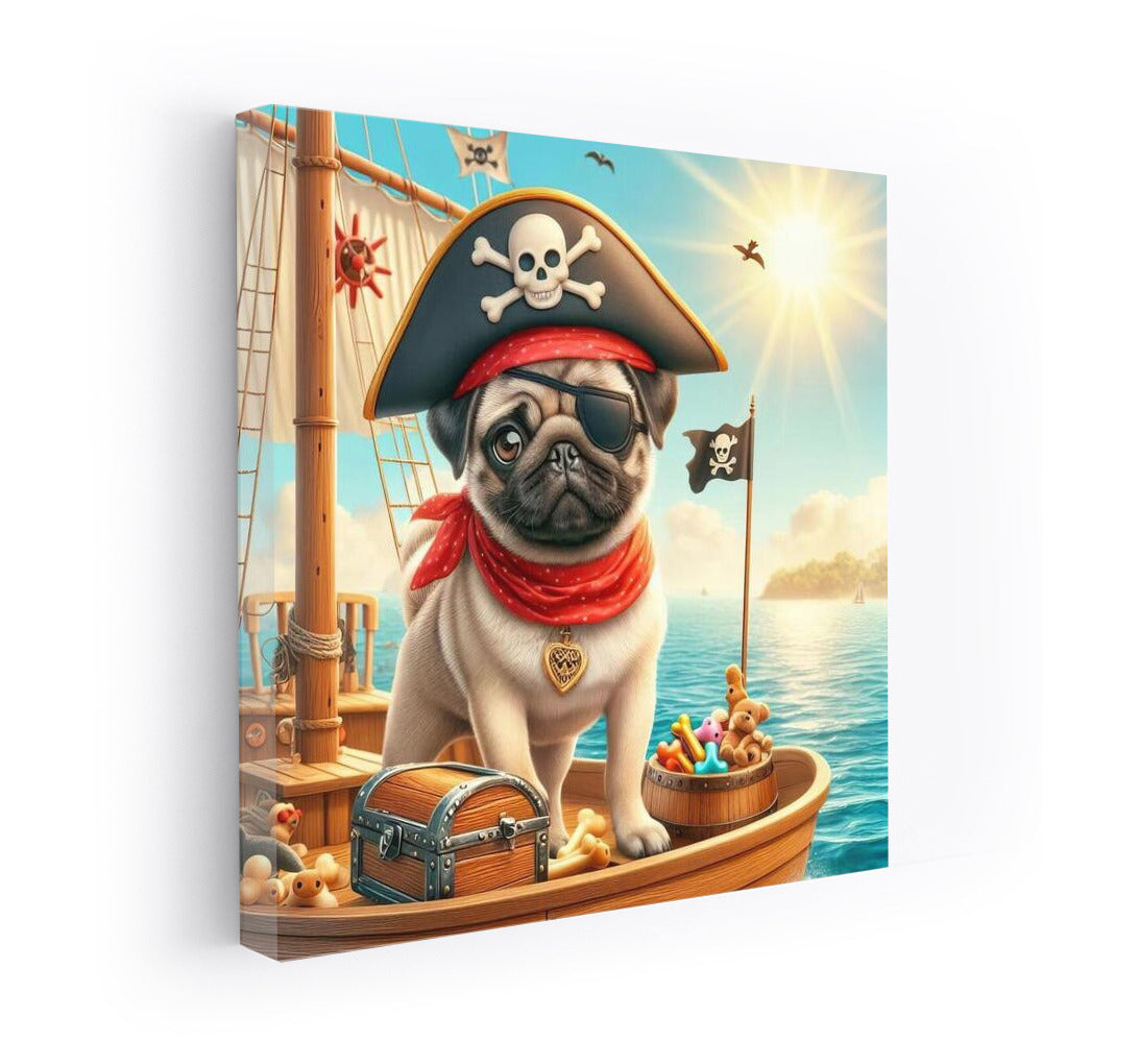 Pirate Pug on a Ship: Fun and Adventure for Your Interior
