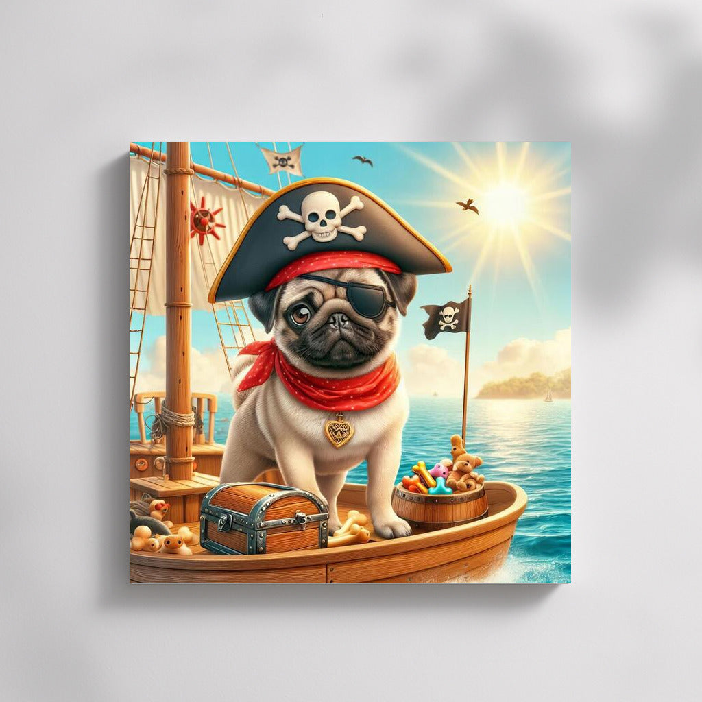 Pirate Pug on a Ship: Fun and Adventure for Your Interior