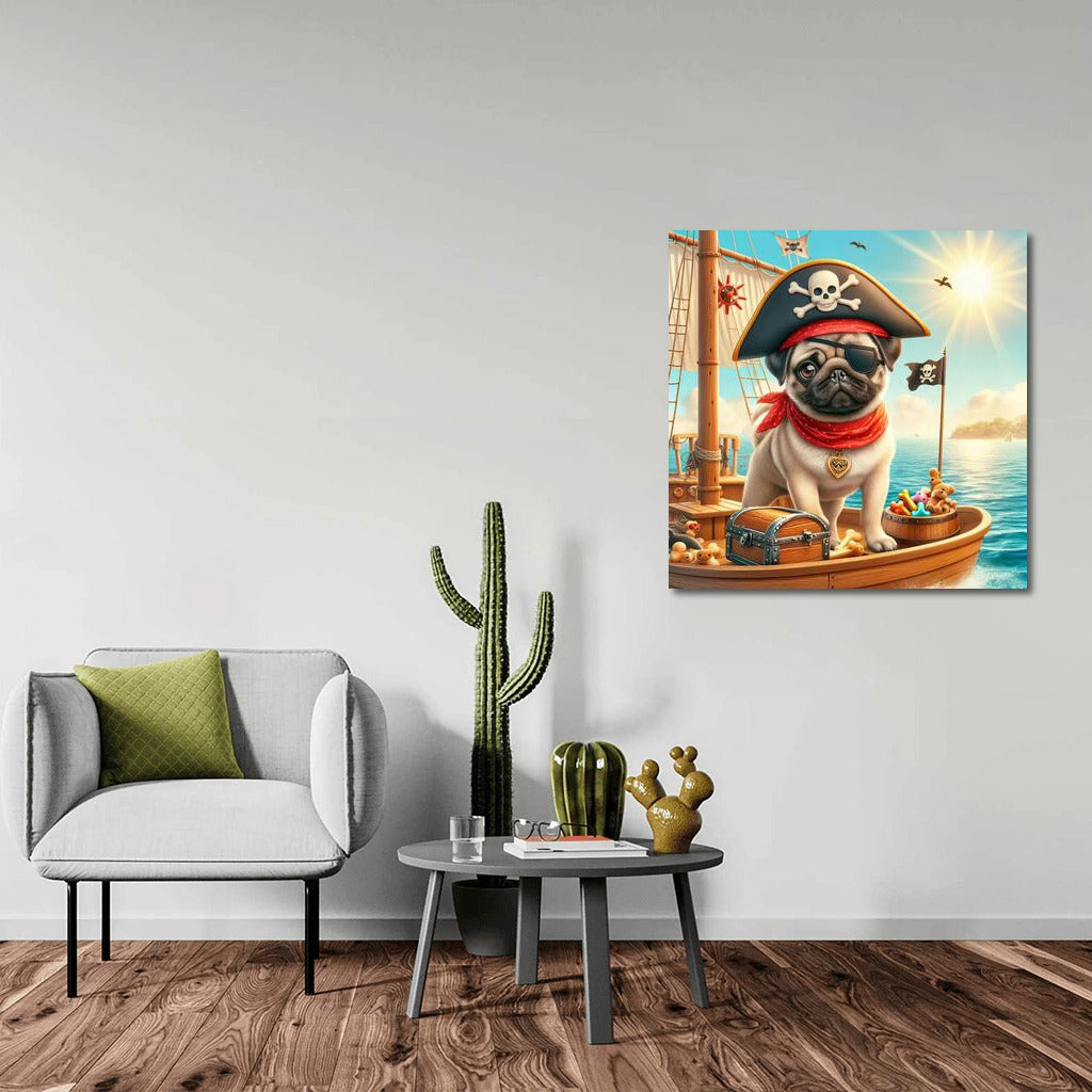 Pirate Pug on a Ship: Fun and Adventure for Your Interior