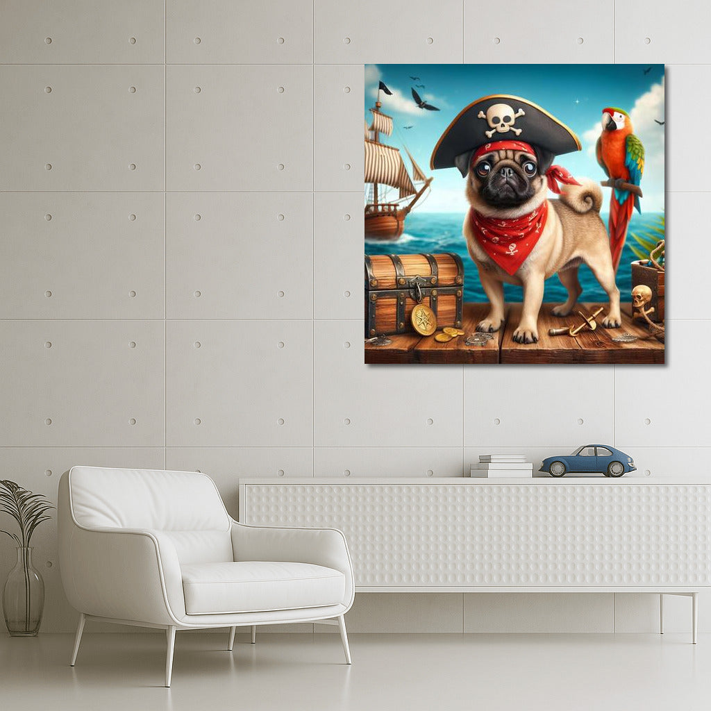 Pirate Pug: Sea Adventures with Humor