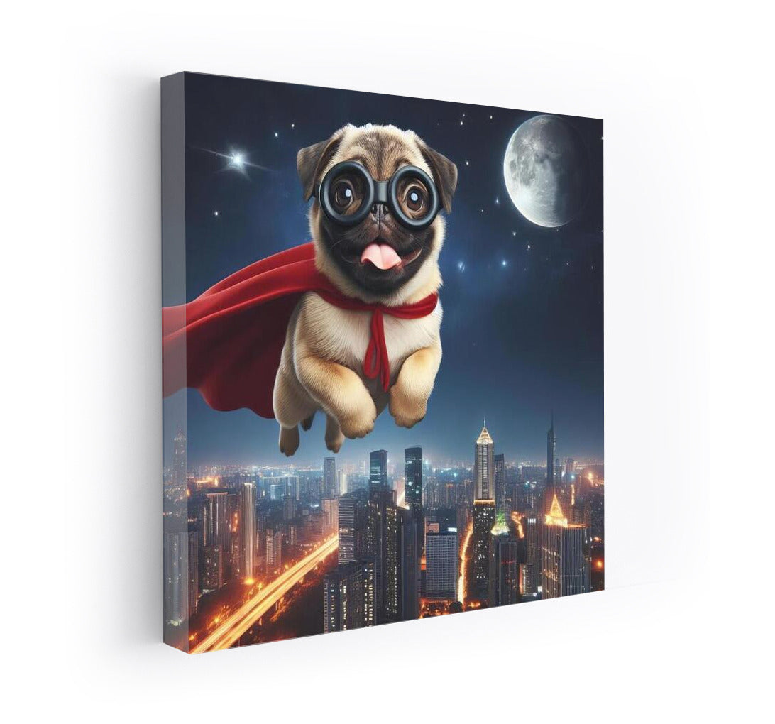 Flying Superdog Pug: Hero of the City