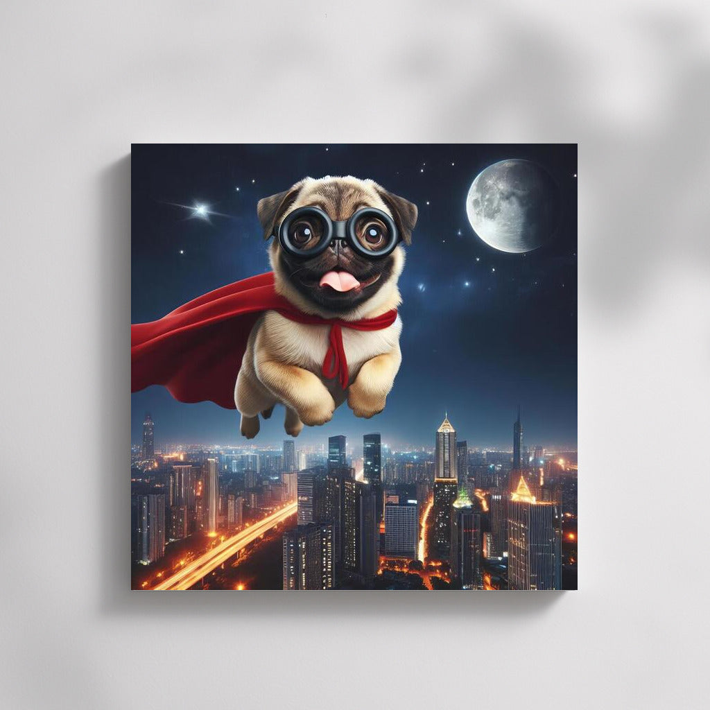 Flying Superdog Pug: Hero of the City