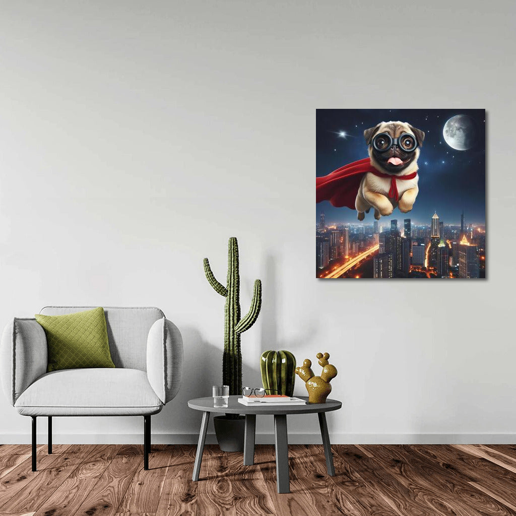 Flying Superdog Pug: Hero of the City