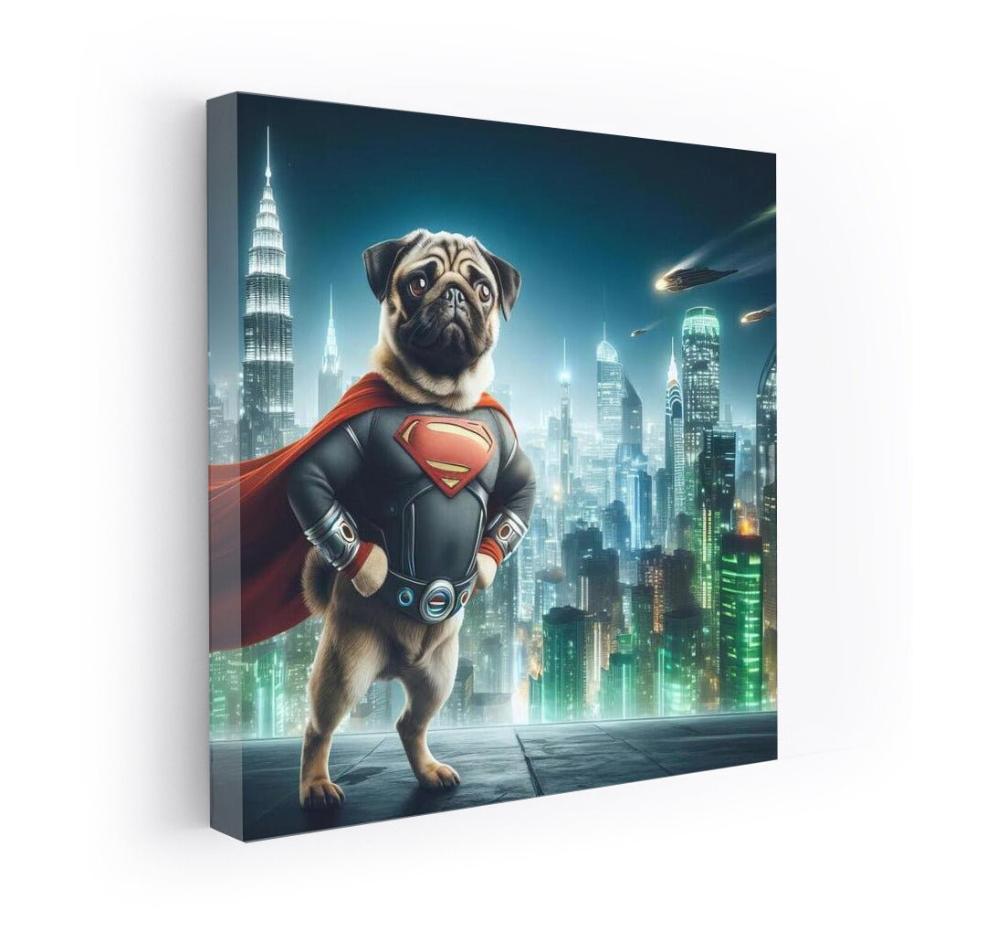 Super Pug in Future City: Epic Landscape