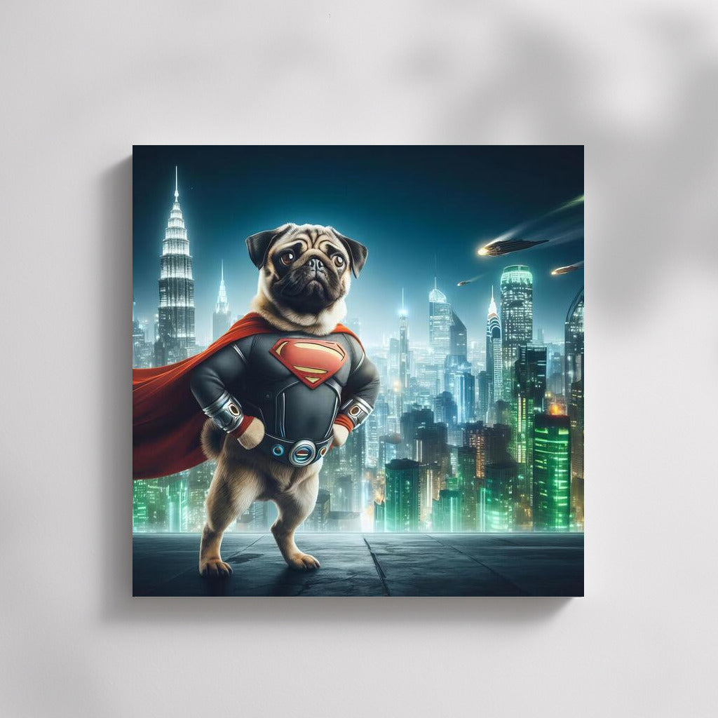 Super Pug in Future City: Epic Landscape