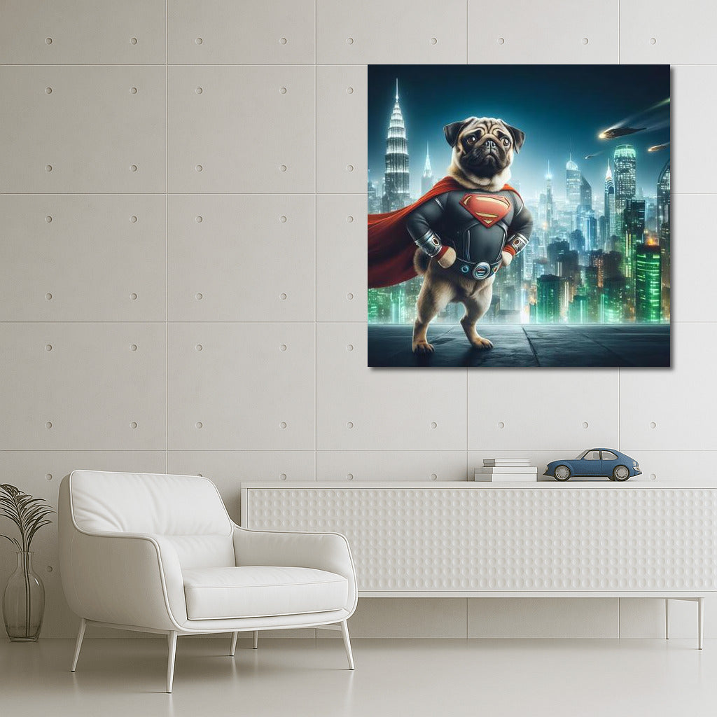 Super Pug in Future City: Epic Landscape