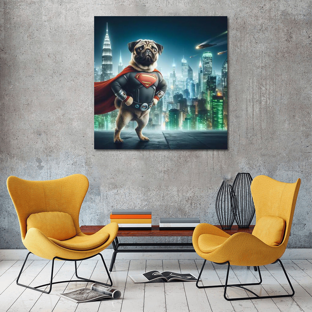 Super Pug in Future City: Epic Landscape