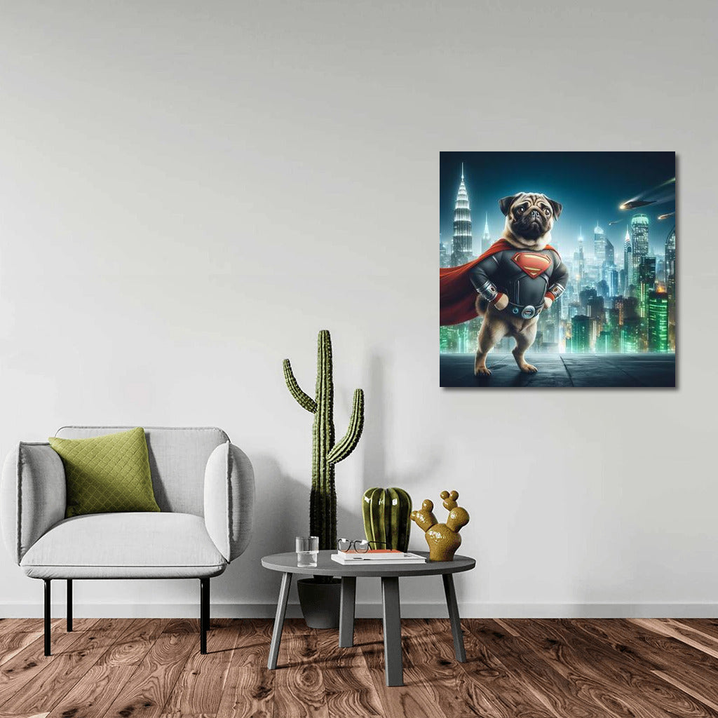 Super Pug in Future City: Epic Landscape