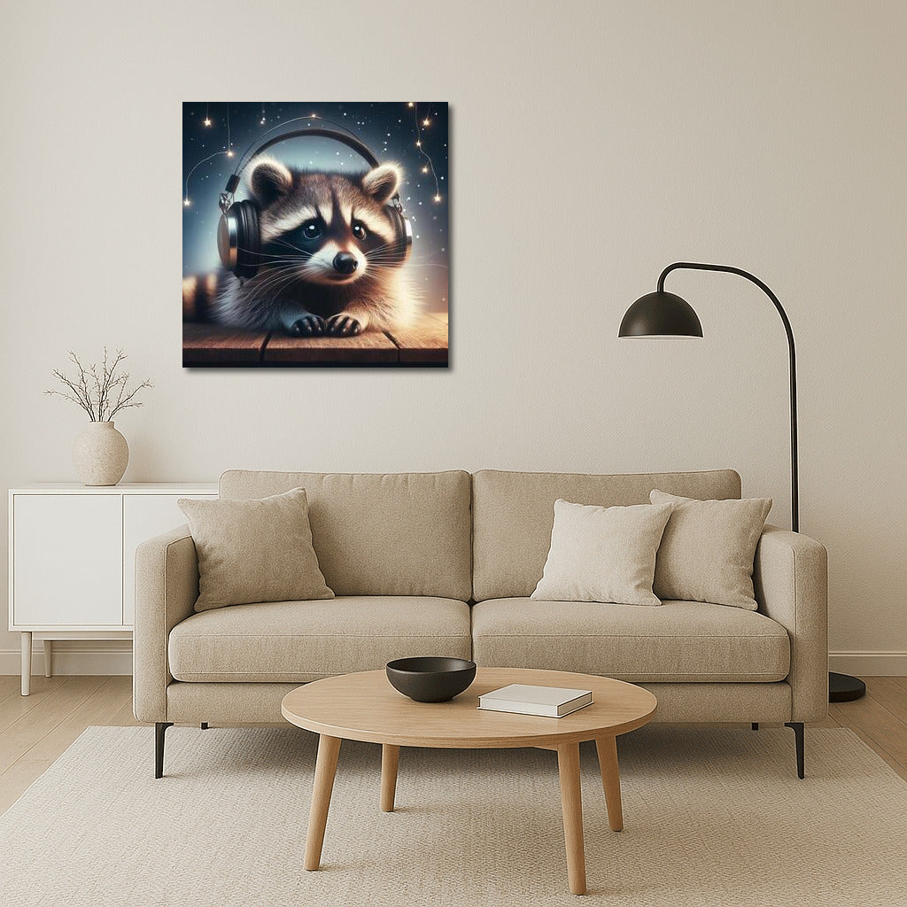 Raccoon in Headphones: A Musical Journey Through the Universe