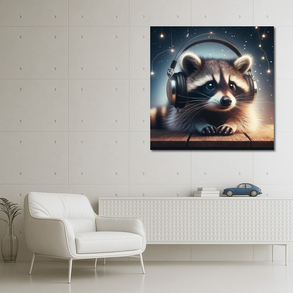 Raccoon in Headphones: A Musical Journey Through the Universe