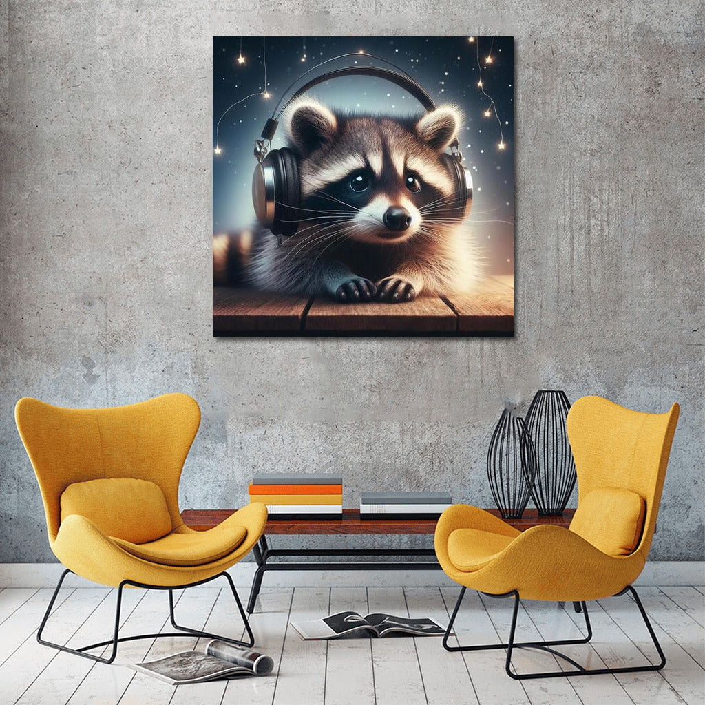Raccoon in Headphones: A Musical Journey Through the Universe
