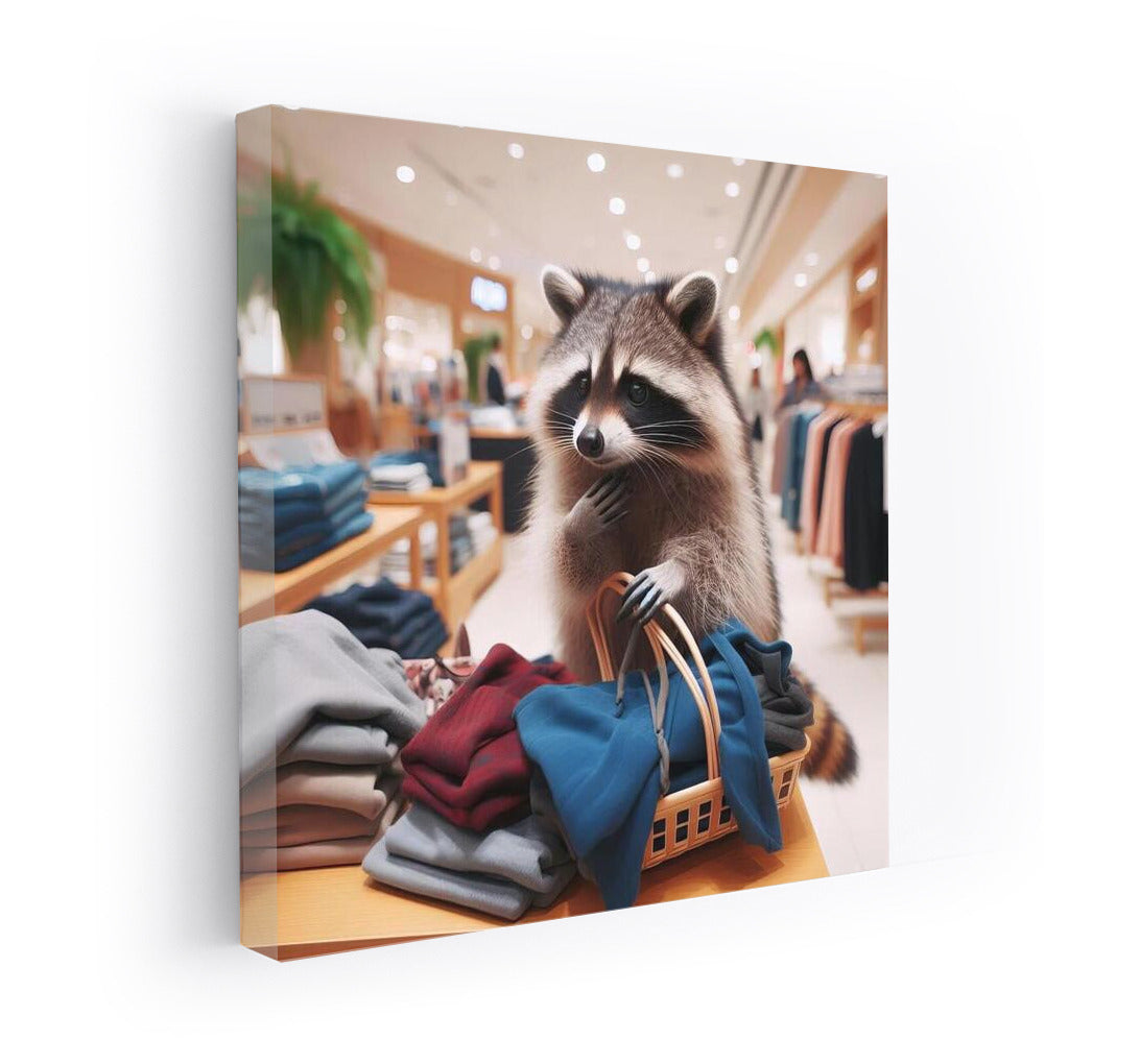Raccoon in the Mall: Shopping Adventure