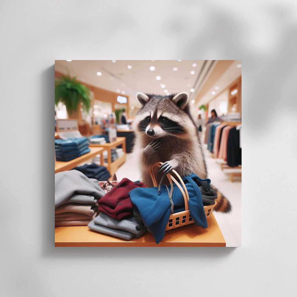 Raccoon in the Mall: Shopping Adventure