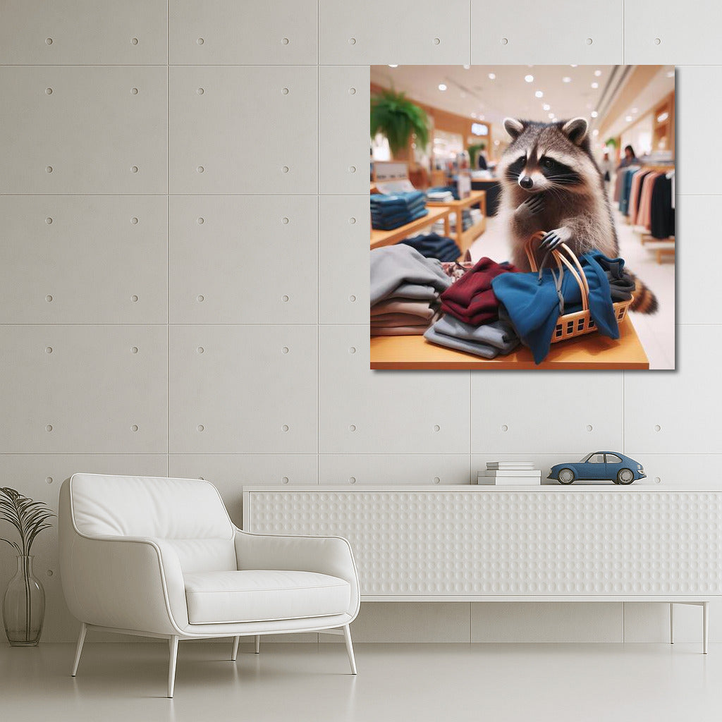 Raccoon in the Mall: Shopping Adventure