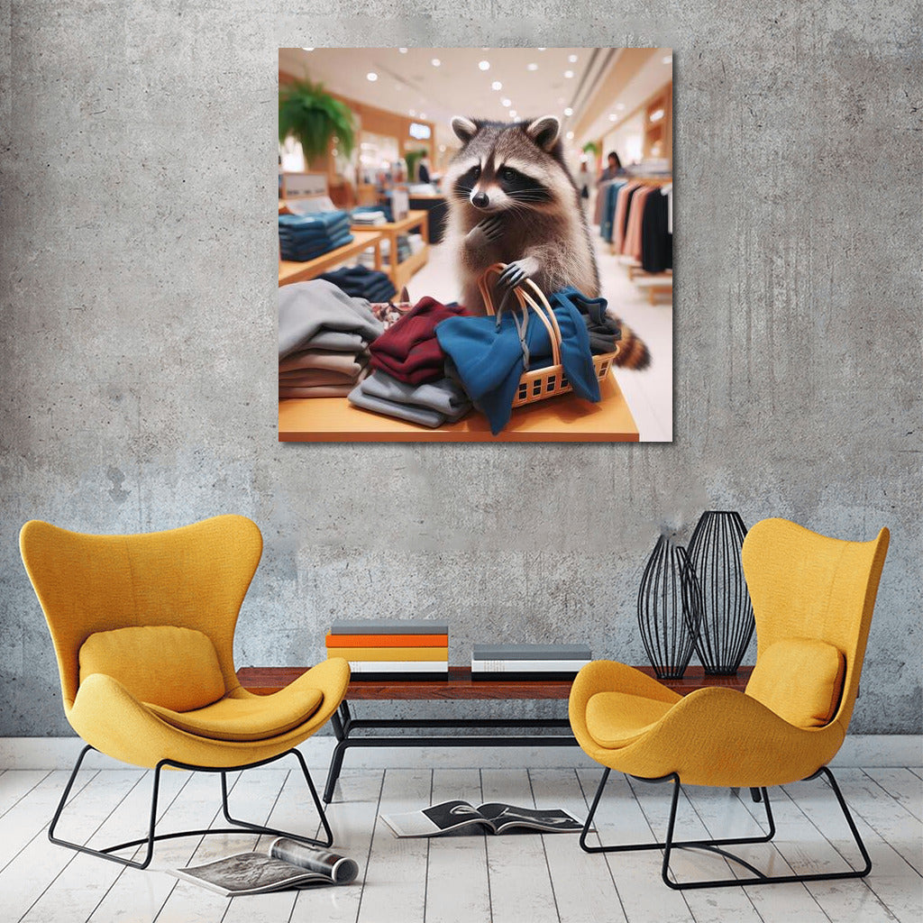 Raccoon in the Mall: Shopping Adventure