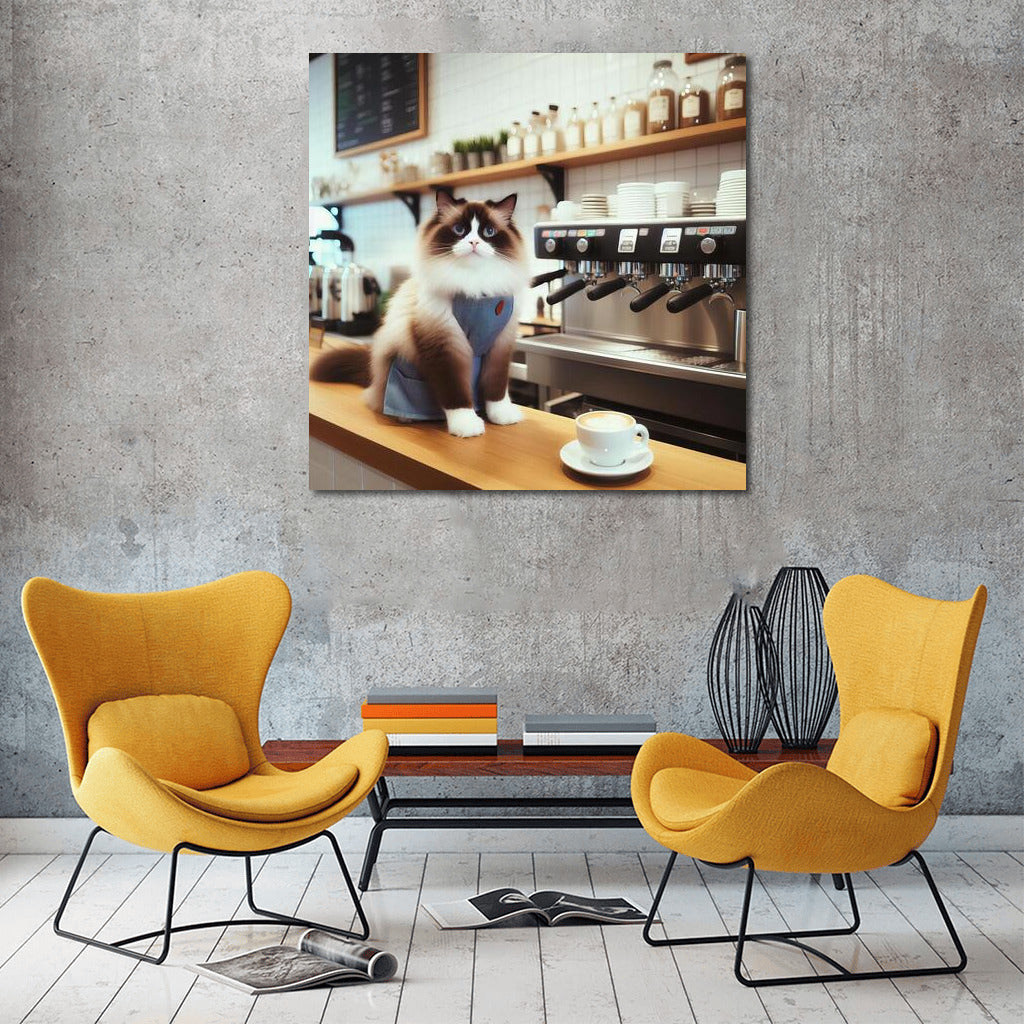 Ragdoll Barista: Cat in an Apron's Coffee Enchantment