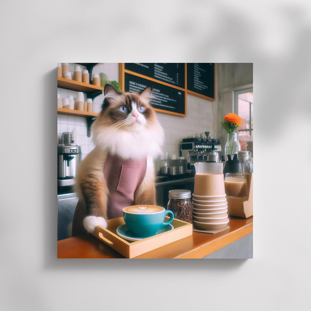 Ragdoll Barista: Coffee Comfort in Paws